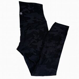 Lululemon Align High Rise Leggings Heritage 365 Camo Coal 25” Inseam Size 4
